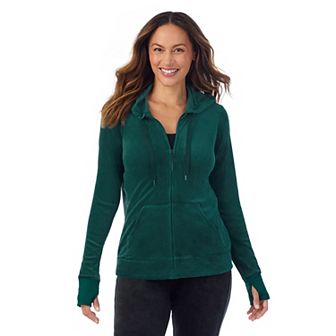 Women's Cuddl Duds® Stretch Velour Full-Zip Hoodie