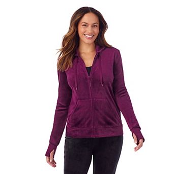 Women's Cuddl Duds® Stretch Velour Full-Zip Hoodie