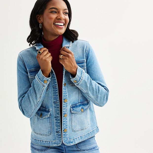 Kohls jean jacket womens store
