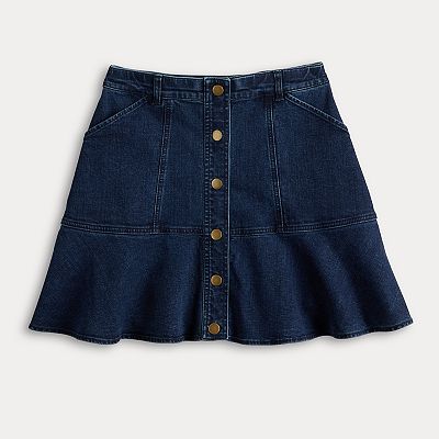 Women s Draper James Button Front Denim Skirt