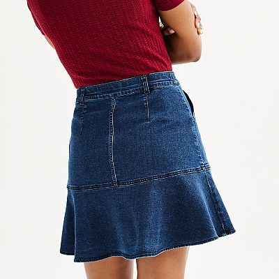 Kohls blue jean skirt best sale
