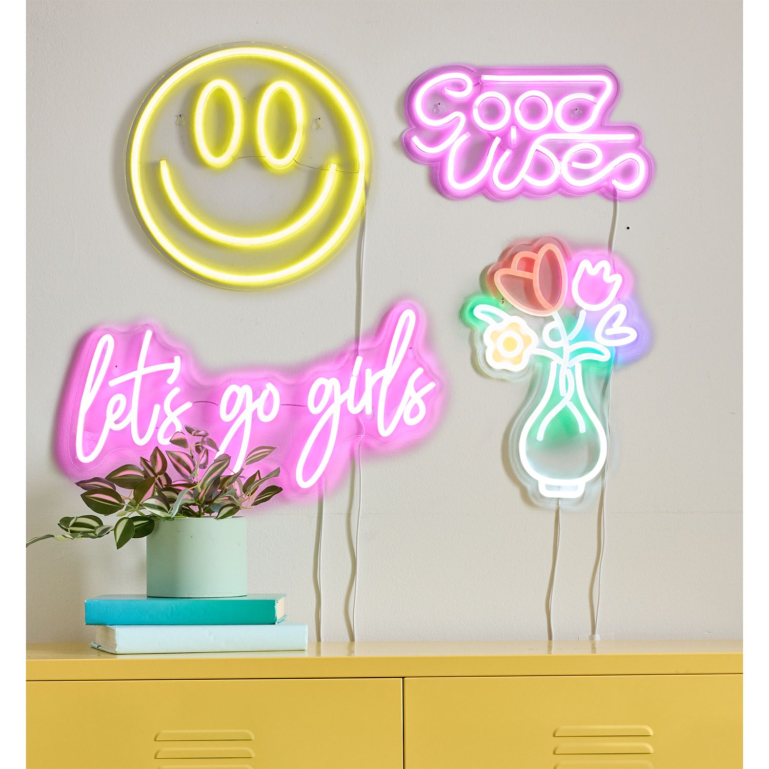Vase Décoratif Avec éclairage LED - Fait Main, Forme Cylindrique Noir, Neuf