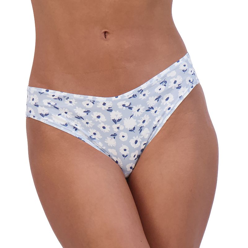 Juniors' SO® Micro Cheeky Bikini Panties SO75-033, Girl's, Size: Medium, Blue Flower Puffs