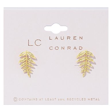 LC Lauren Conrad Gold Tone Leaf Vine Drop Earrings