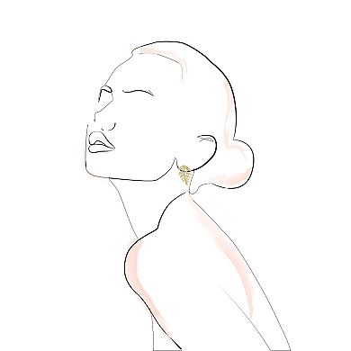 LC Lauren Conrad Gold Tone Leaf Vine Drop Earrings