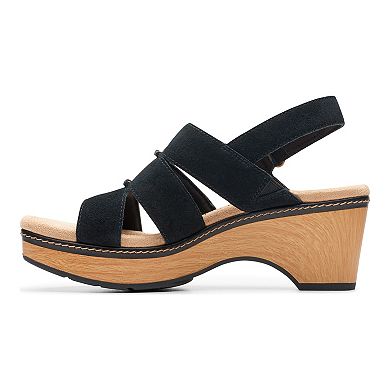 Clarks® Seannah Glow Women's Suede Wedge Sandals