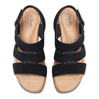 Clarks® Seannah Glow Women's Suede Wedge Sandals