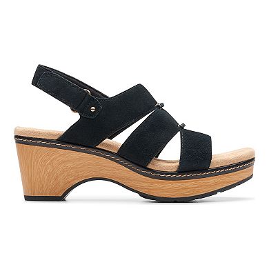 Clarks® Seannah Glow Women's Suede Wedge Sandals