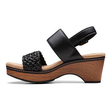 Clarks® Seannah Step Women's Leather Wedge Sandals