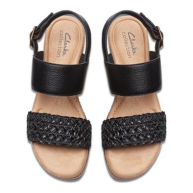 Clarks® Seannah Step Women's Leather Wedge Sandals