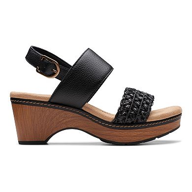 Clarks® Seannah Step Women's Leather Wedge Sandals