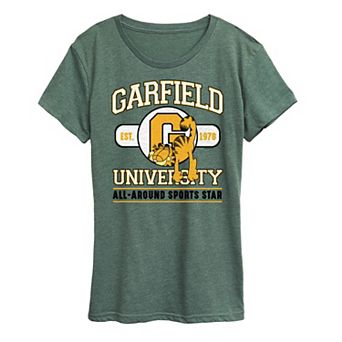 Women's Garfield University Sports Star Graphic Tee