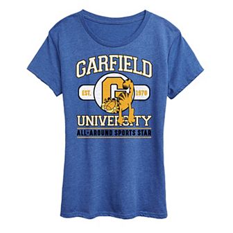 Women's Garfield University Sports Star Graphic Tee