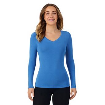 Women's Cuddl Duds® Softwear with Stretch Long Sleeve V-Neck Top
