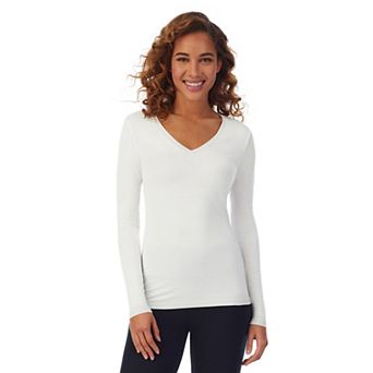 Women's Cuddl Duds® Softwear with Stretch Long Sleeve V-Neck Top
