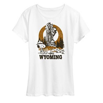 Women's Peanuts Snoopy & Woodstock Wyoming Graphic Tee
