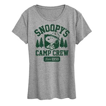 Women's Peanuts Snoopy's Camp Crew Graphic Tee