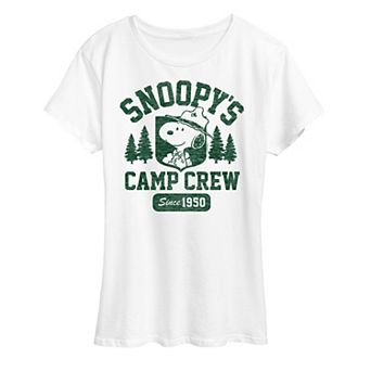 Women's Peanuts Snoopy's Camp Crew Graphic Tee