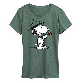 Women's Peanuts Ranger Snoopy Butterfly Graphic Tee