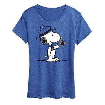 Women's Peanuts Ranger Snoopy Butterfly Graphic Tee