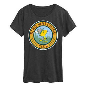 Women's Peanuts Woodstock Bird Watching Graphic Tee