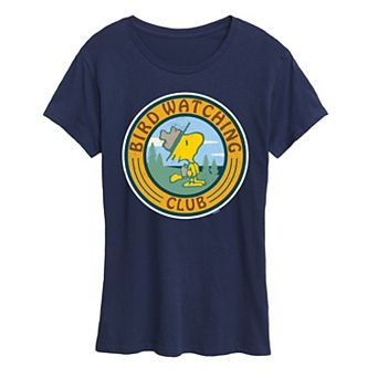 Women's Peanuts Woodstock Bird Watching Graphic Tee