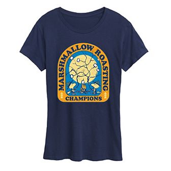 Women's Peanuts Woodstock Marshmallow Roasting Graphic Tee