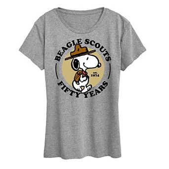 Women's Peanuts Snoopy Beagle Scout Graphic Tee
