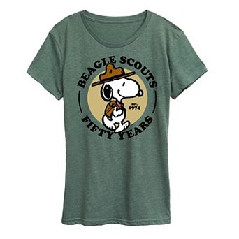 Women's Peanuts Snoopy Beagle Scout Graphic Tee