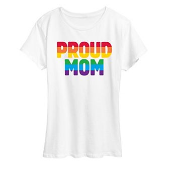 Women's Proud Mom Pride Graphic Tee