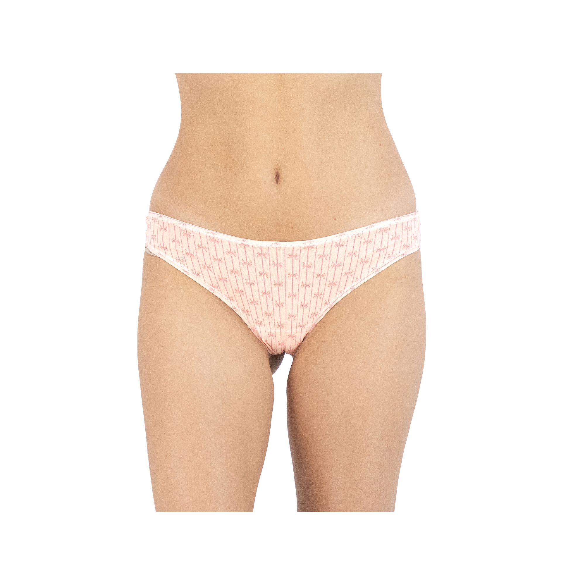 Juniors SO® Cotton Thong SO83-021, Girls, Size: Small, Bow Stripe