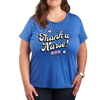 Plus Thank A Nurse Graphic Tee