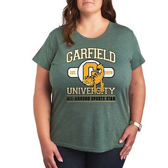 Plus Garfield University Sports Star Graphic Tee
