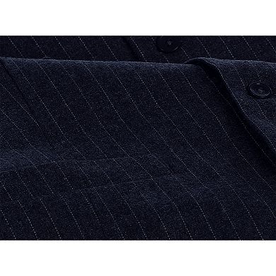Gioberti Men's 5 Button Formal Wool Blend Tweed Pin Stripe Vest