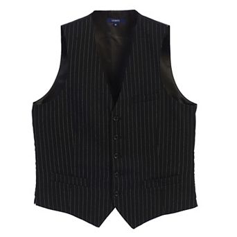 Gioberti Men's 5 Button Formal Wool Blend Tweed Pin Stripe Vest