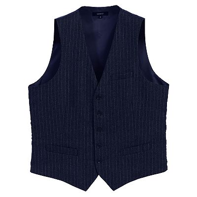 Gioberti Men s 5 Button Formal Wool Blend Tweed Pin Stripe Vest
