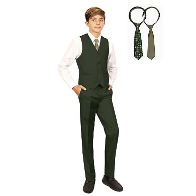 Gioberti Kids 5 Piece Vest And Pants Set With Shirt And Ties