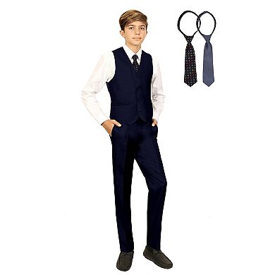 Gioberti Kid's 5 Piece Vest And Pants Set With Shirt And Ties