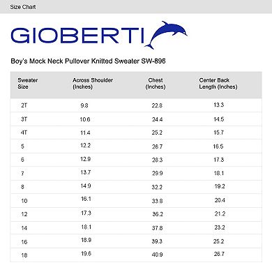 Gioberti Boy's Mock Neck Pullover Knitted Sweater