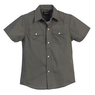 Gioberti Kid's Solid Short Sleeve Western Shirt