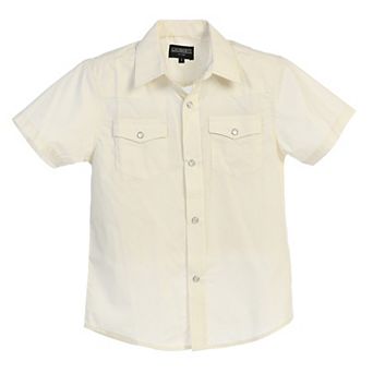 Gioberti Kid's Solid Short Sleeve Western Shirt
