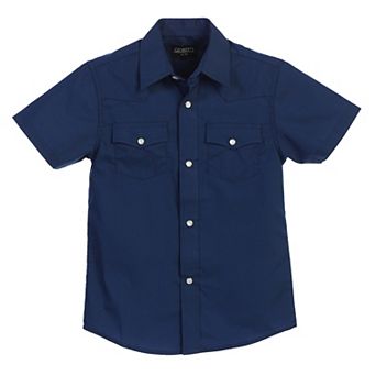 Gioberti Kid's Solid Short Sleeve Western Shirt