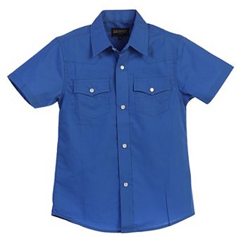 Gioberti Kid's Solid Short Sleeve Western Shirt