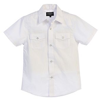 Gioberti Kid's Solid Short Sleeve Western Shirt