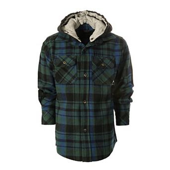 Gioberti Boy's Removable Hoodie Plaid Checkered Flannel Shirt