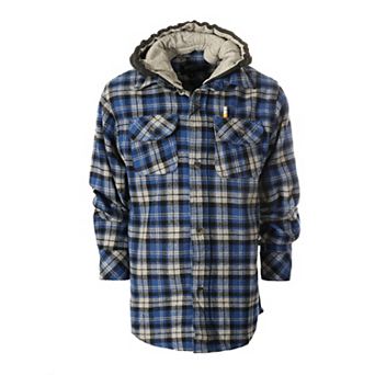 Gioberti Boy's Removable Hoodie Plaid Checkered Flannel Shirt
