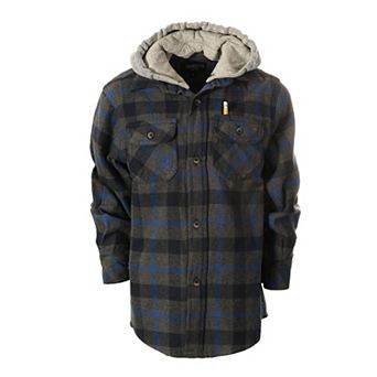 Gioberti Boy's Removable Hoodie Plaid Checkered Flannel Shirt
