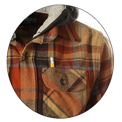 Gioberti Kid's Removable Hoodie Plaid Checkered Flannel Shirt