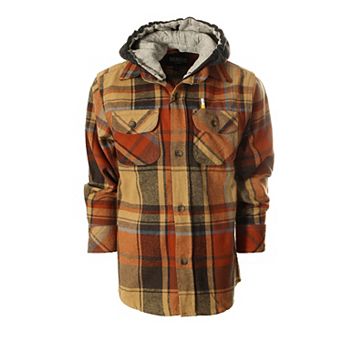 Gioberti Kid's Removable Hoodie Plaid Checkered Flannel Shirt