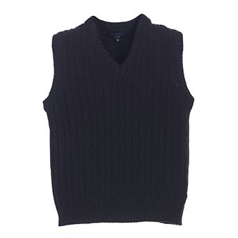 Gioberti Boy's 100% Cotton Soft V-neck Cable Knit Sweater Vest